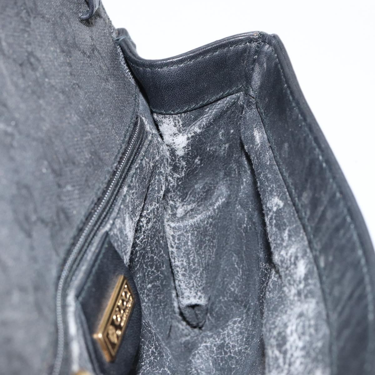 GUCCI GG Canvas Shoulder Bag Black Gold Auth ep11997