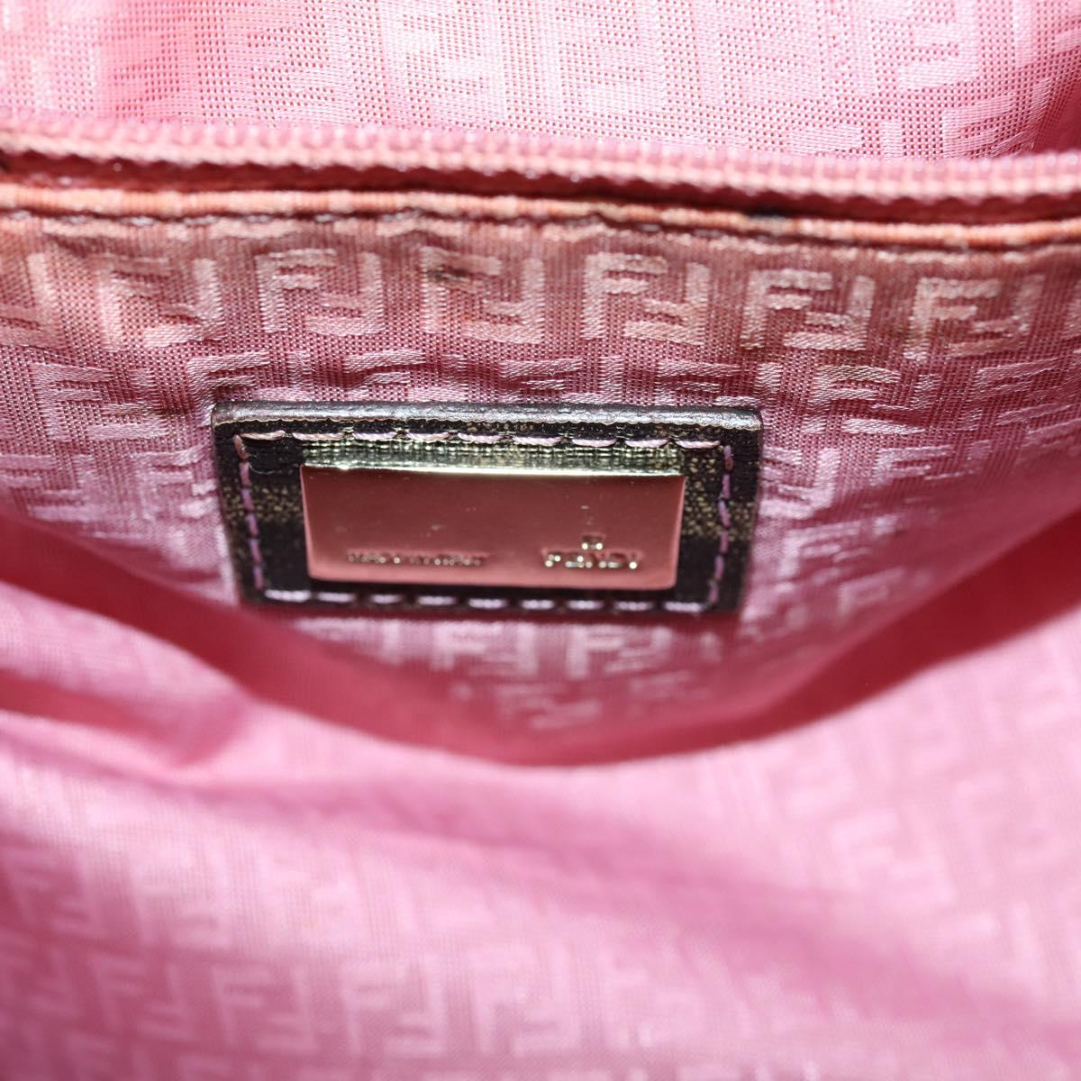 FENDI Zucca Canvas Tote Bag Black Brown Auth ep11998