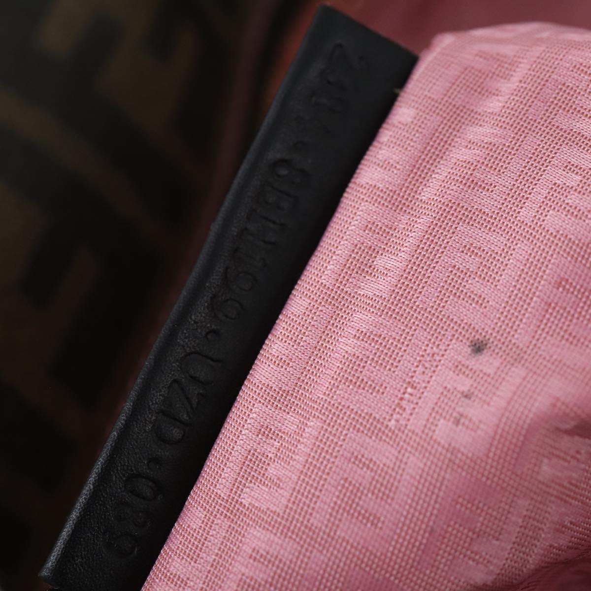 FENDI Zucca Canvas Tote Bag Black Brown Auth ep11998