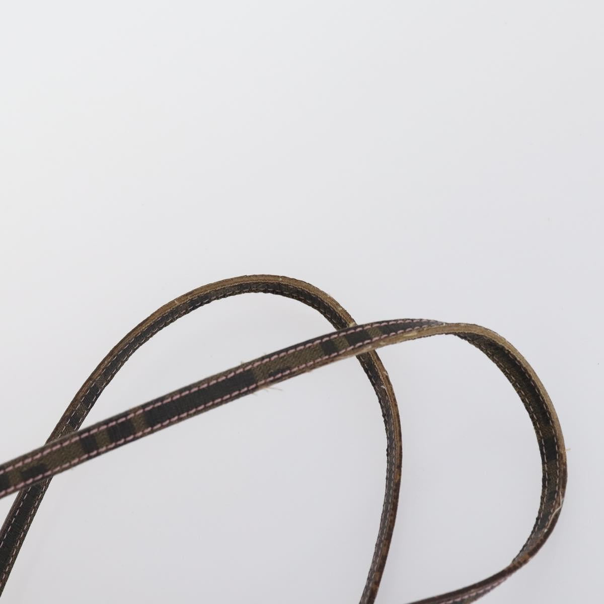 FENDI Zucca Canvas Tote Bag Black Brown Auth ep11998