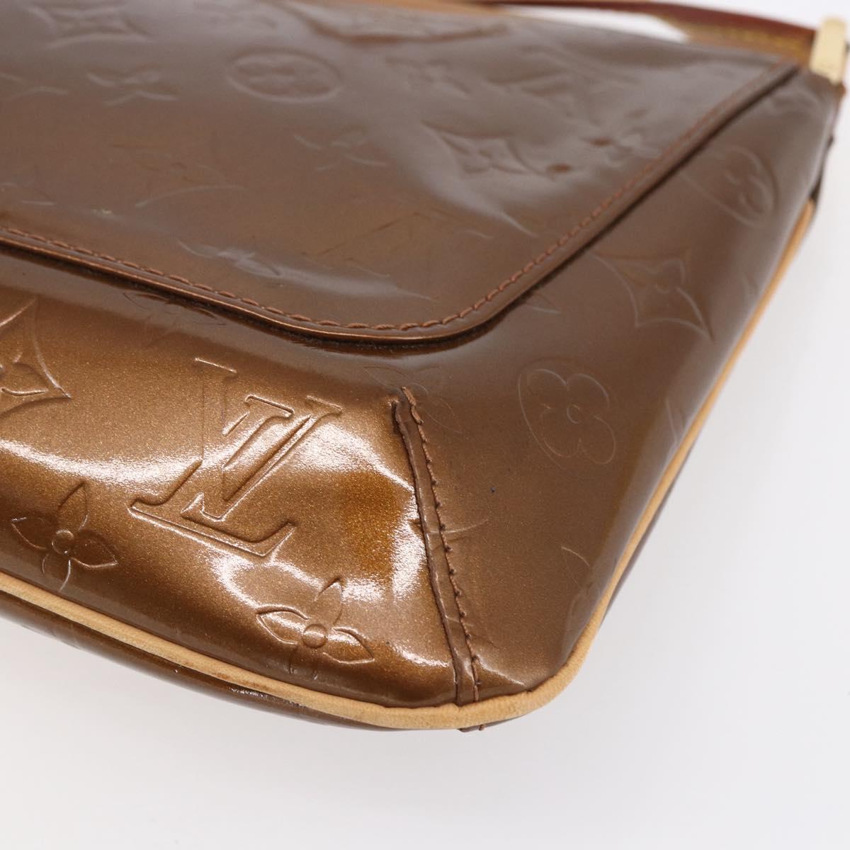LOUIS VUITTON Monogram Vernis Thompson Street Bag Bronze M91124 LV Auth ep12004
