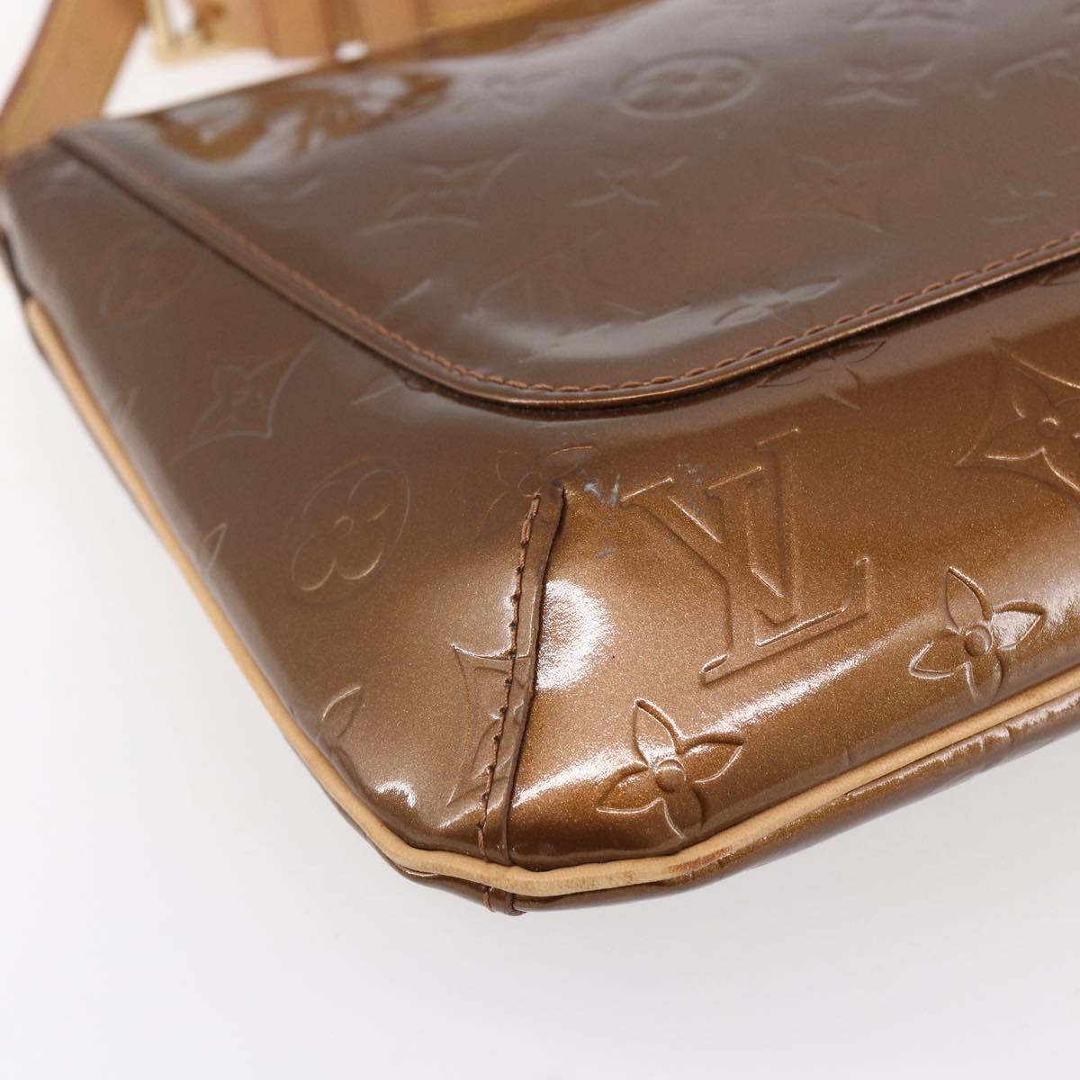 LOUIS VUITTON Monogram Vernis Thompson Street Bag Bronze M91124 LV Auth ep12004