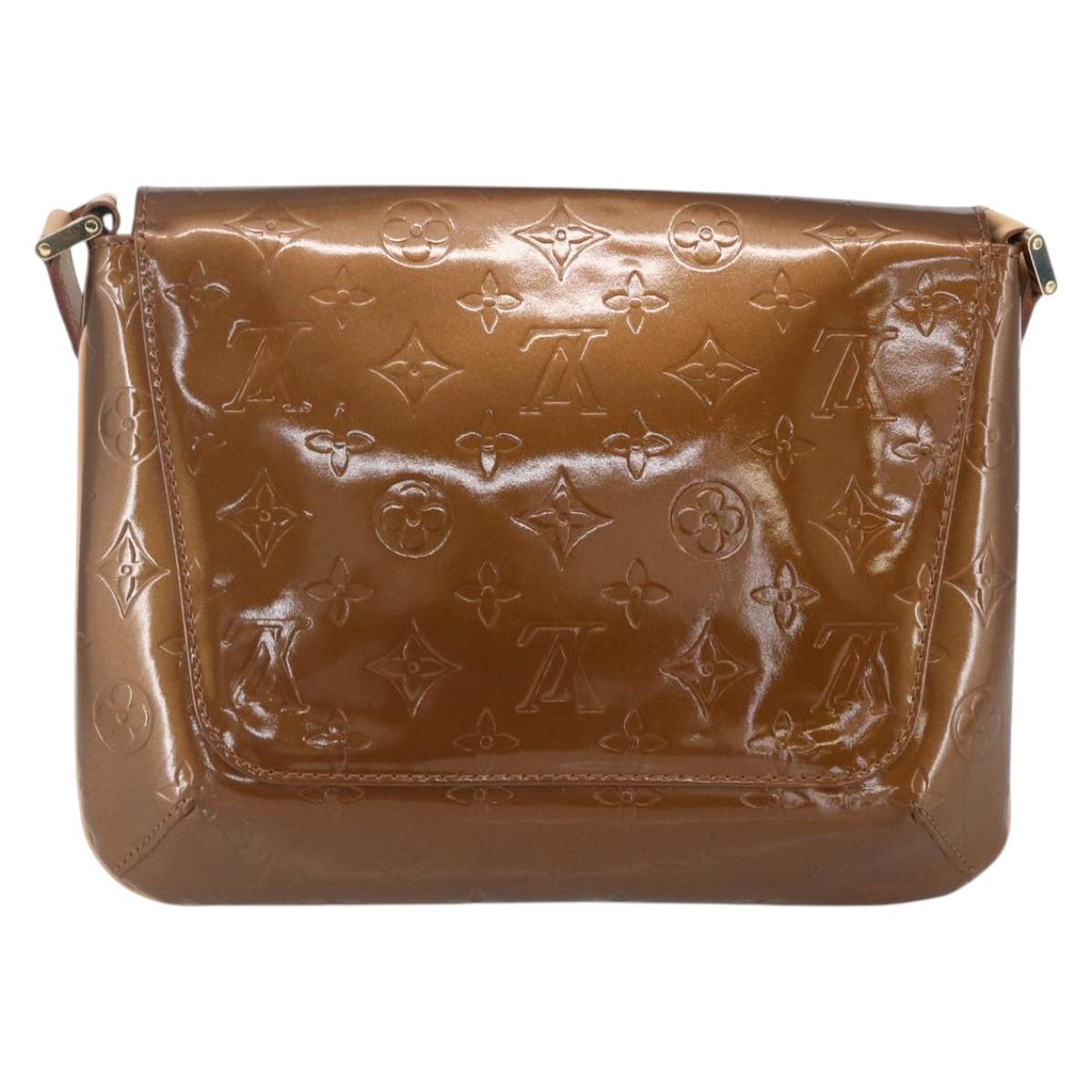 LOUIS VUITTON Monogram Vernis Thompson Street Bag Bronze M91124 LV Auth ep12004