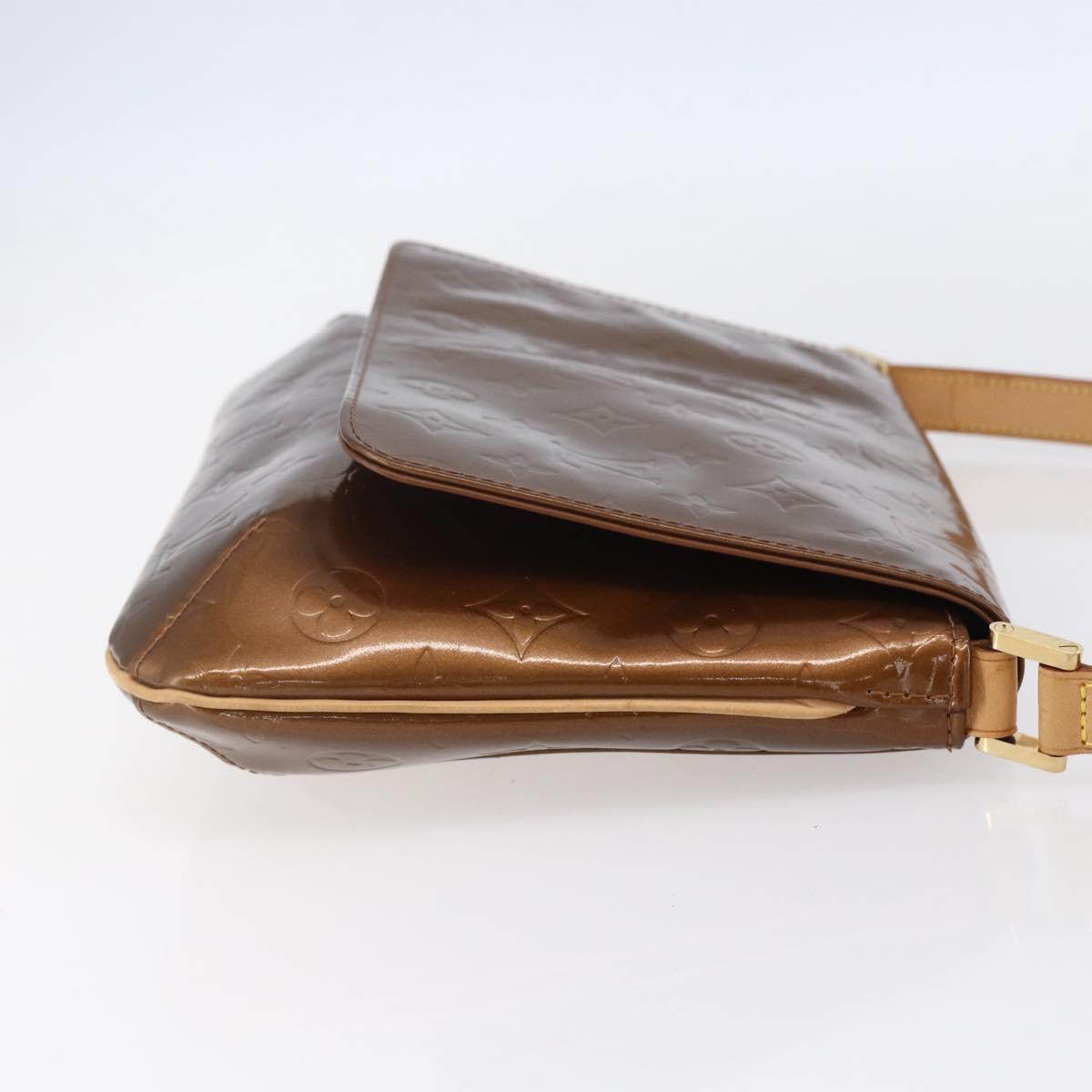 LOUIS VUITTON Monogram Vernis Thompson Street Bag Bronze M91124 LV Auth ep12004