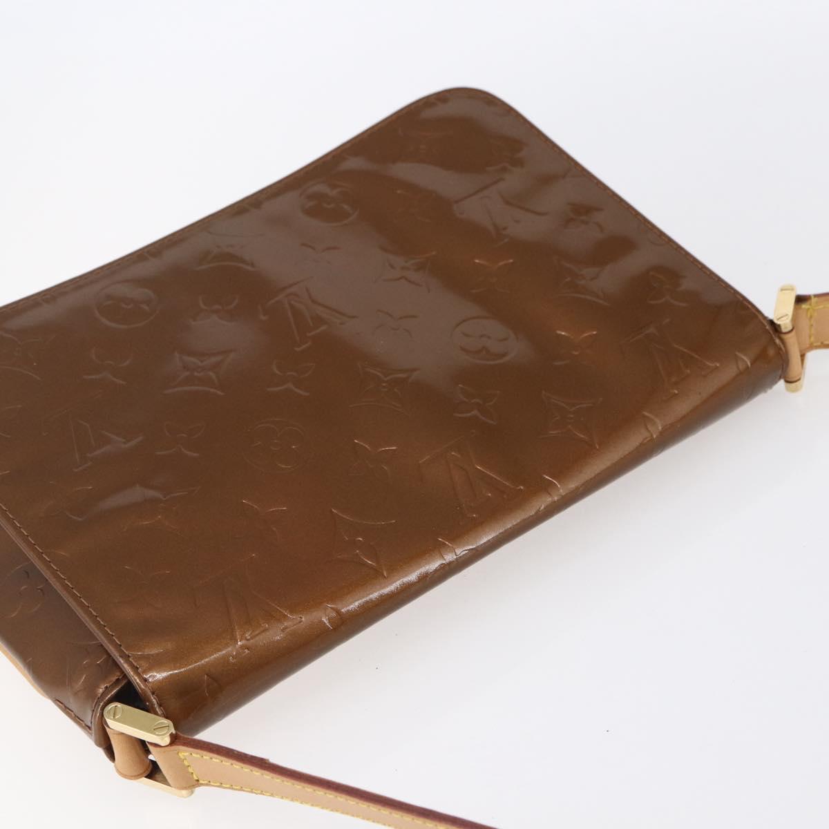 LOUIS VUITTON Monogram Vernis Thompson Street Bag Bronze M91124 LV Auth ep12004