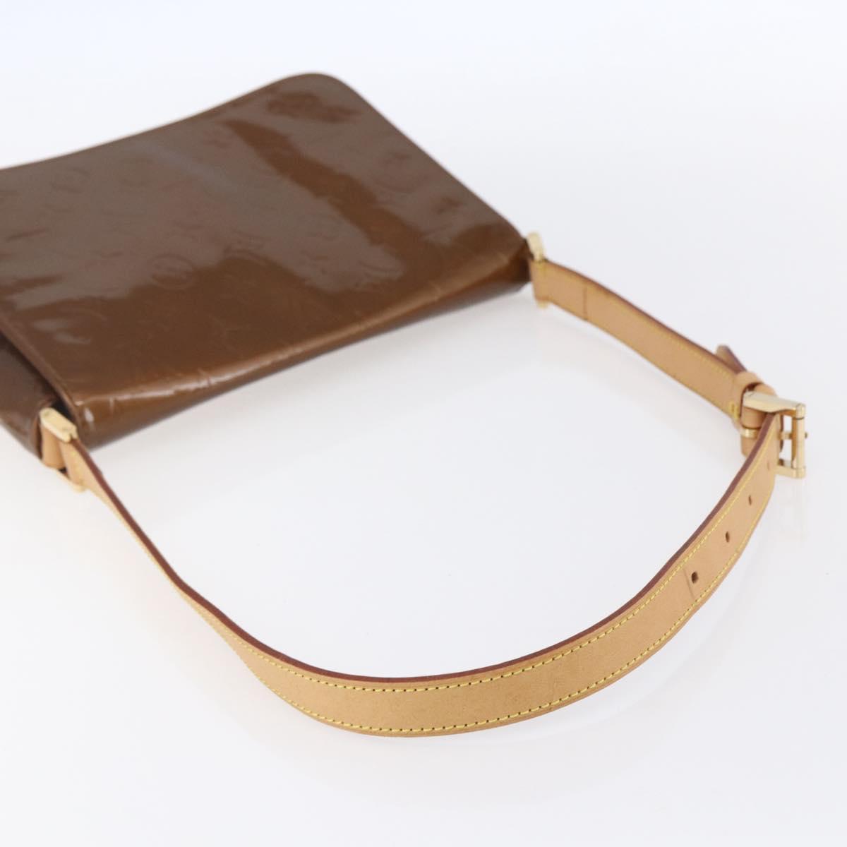 LOUIS VUITTON Monogram Vernis Thompson Street Bag Bronze M91124 LV Auth ep12004