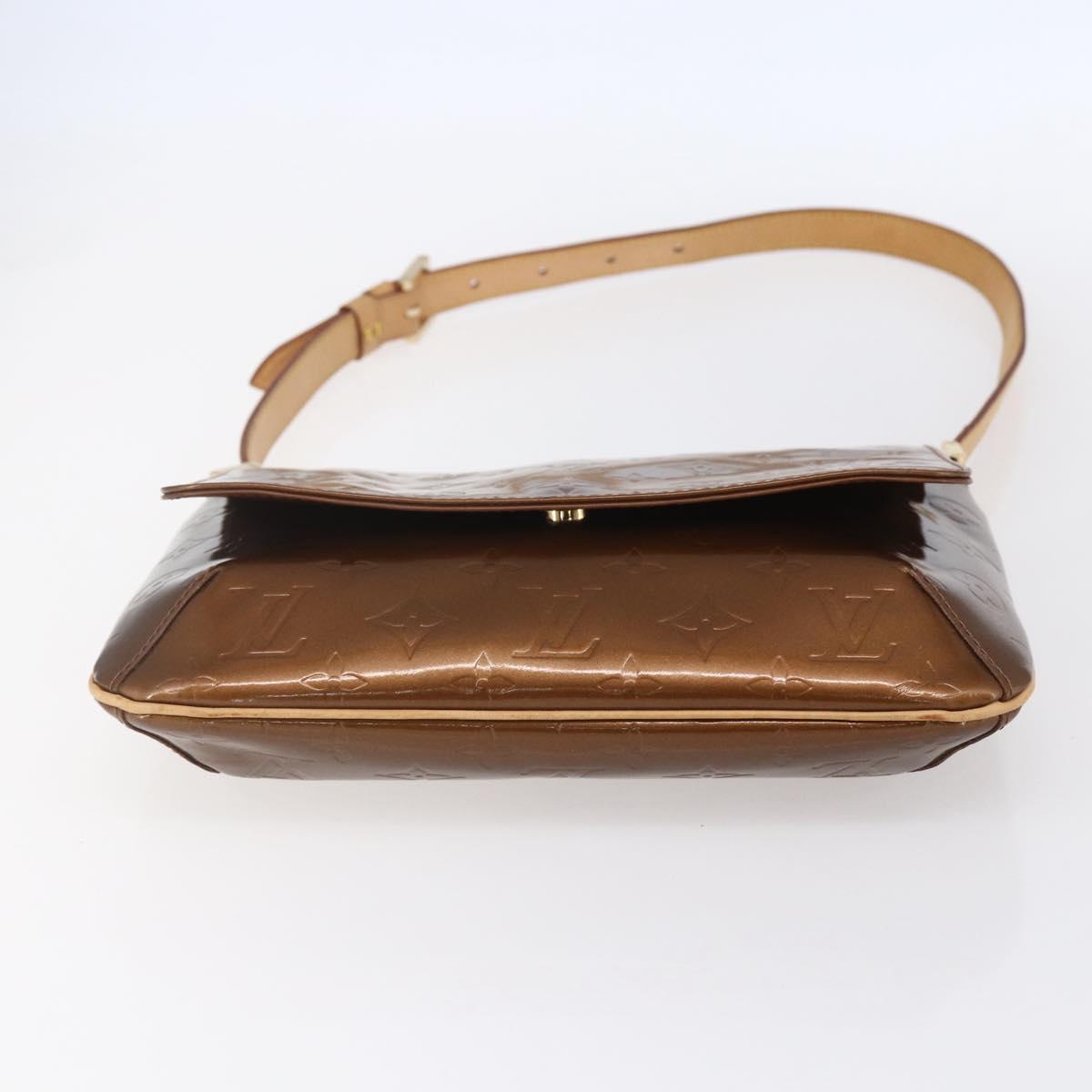 LOUIS VUITTON Monogram Vernis Thompson Street Bag Bronze M91124 LV Auth ep12004