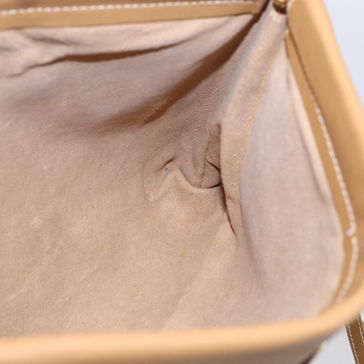 GUCCI Micro GG Supreme Shoulder Bag PVC Beige Gold Auth ep12007