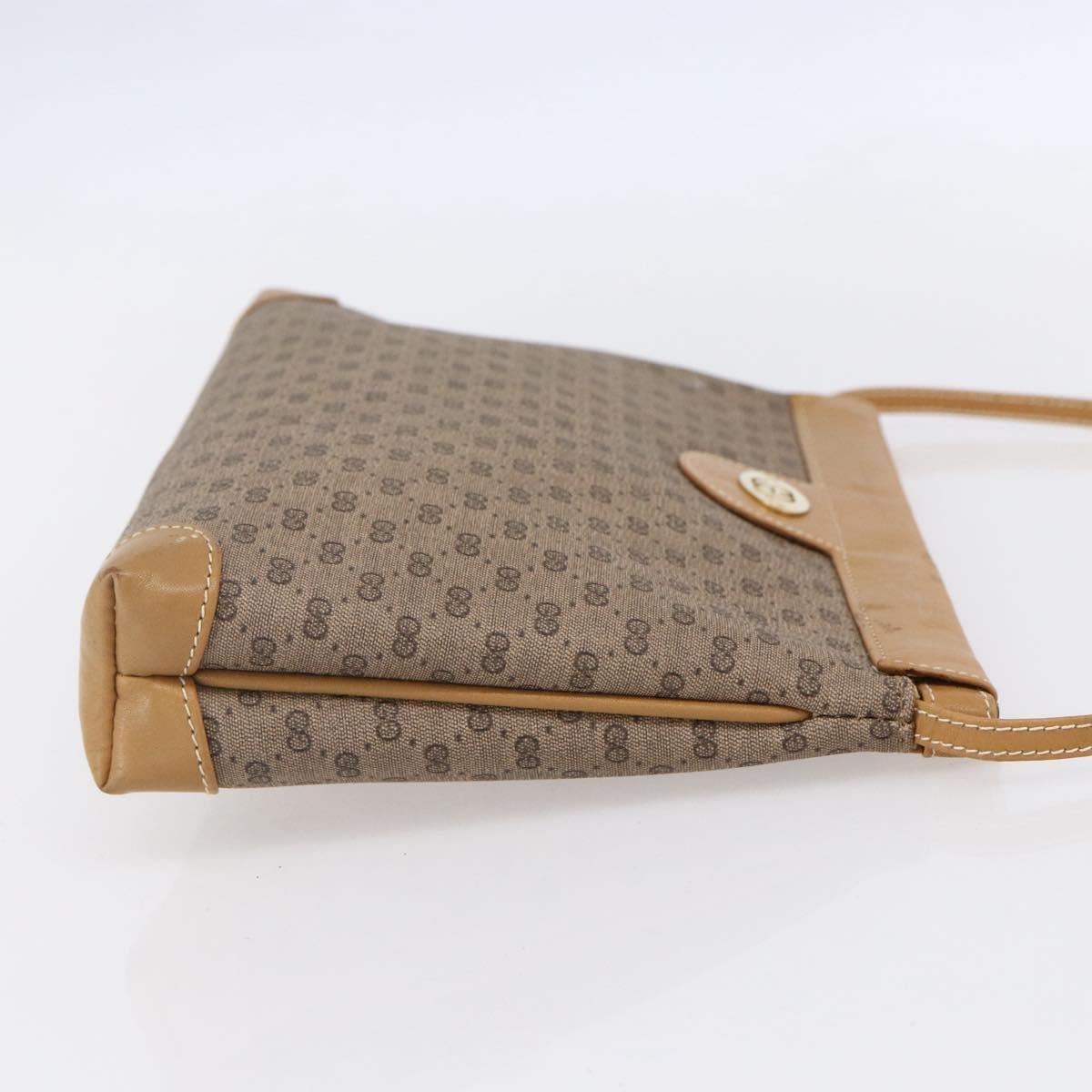 GUCCI Micro GG Supreme Shoulder Bag PVC Beige Gold Auth ep12007