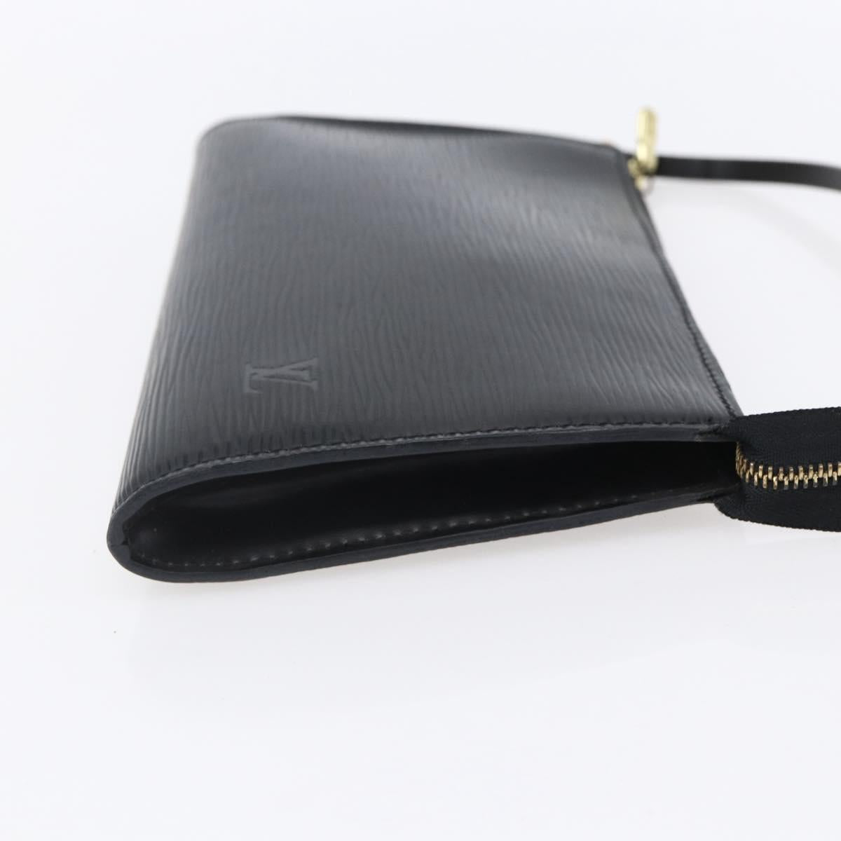 LOUIS VUITTON Epi Pochette Accessoires Pouch Black M52982 LV Auth ep12012