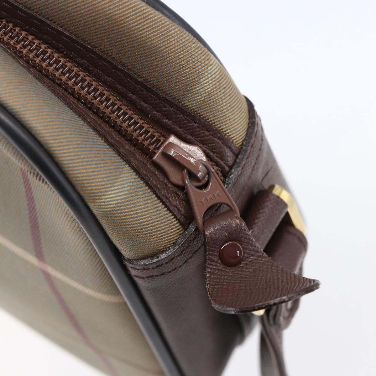 Burberrys Nova Check Shoulder Bag Canvas Beige Gold Auth ep12013