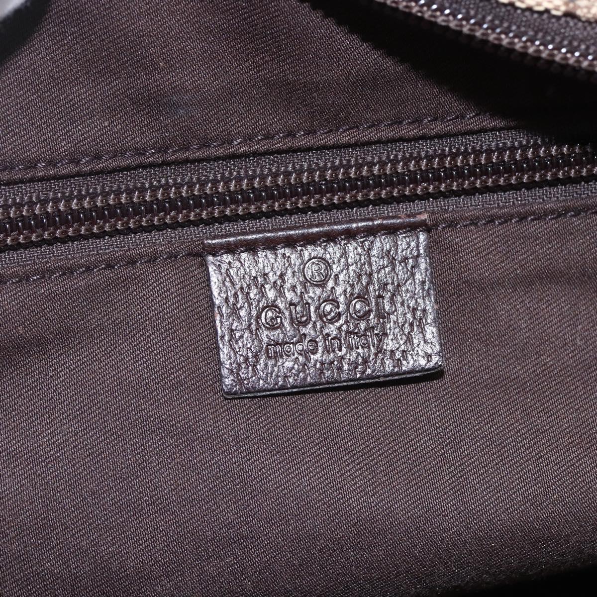 GUCCI GG Canvas Web Sherry Line Hand Bag Beige Red 131228 Auth ep12017