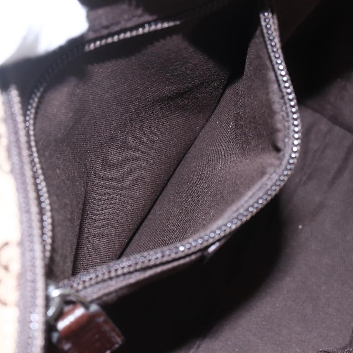 GUCCI GG Canvas Web Sherry Line Hand Bag Beige Red 131228 Auth ep12017