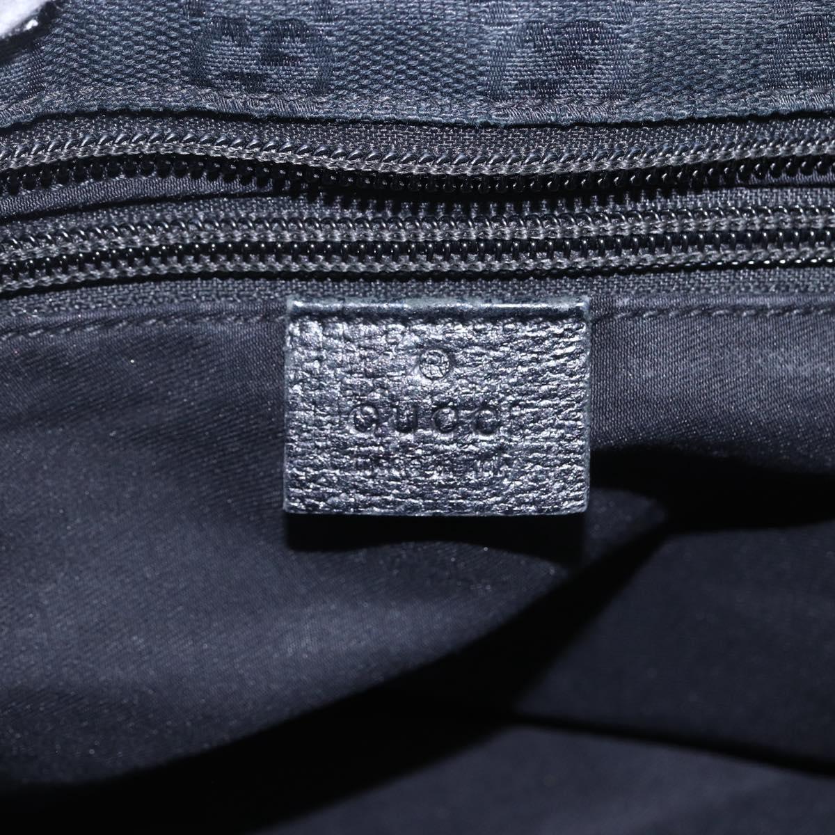 GUCCI GG Canvas Web Sherry Line Hand Bag Black Red 131228 Auth ep12019