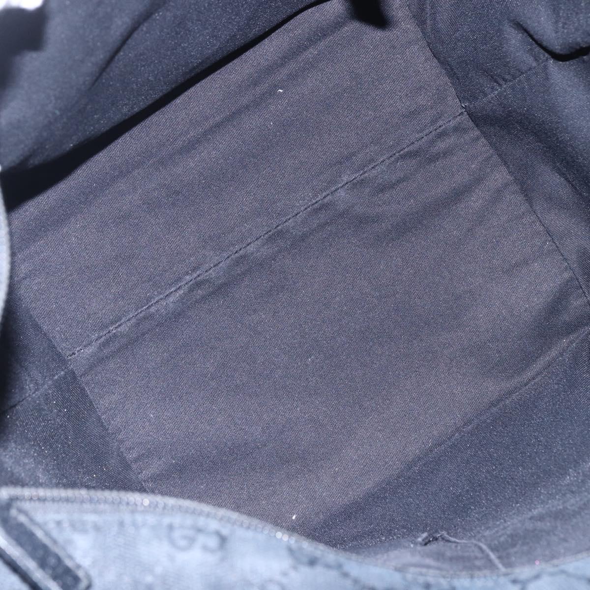 GUCCI GG Canvas Web Sherry Line Hand Bag Black Red 131228 Auth ep12019