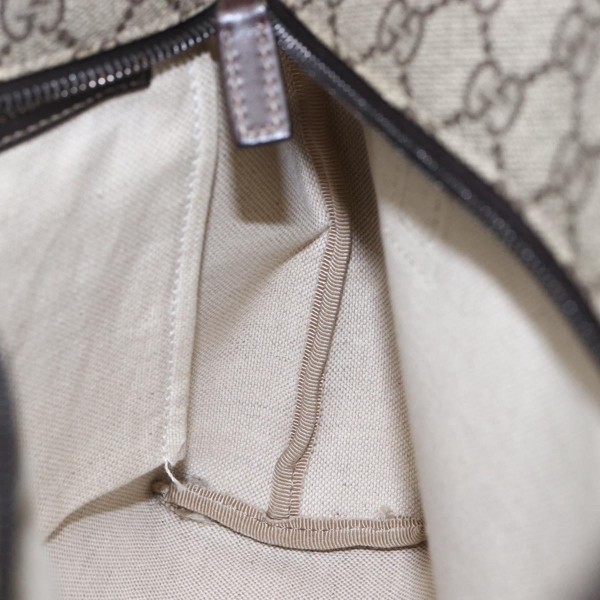 GUCCI GG Supreme Tote Bag PVC Beige Silver 211138 Auth ep12020