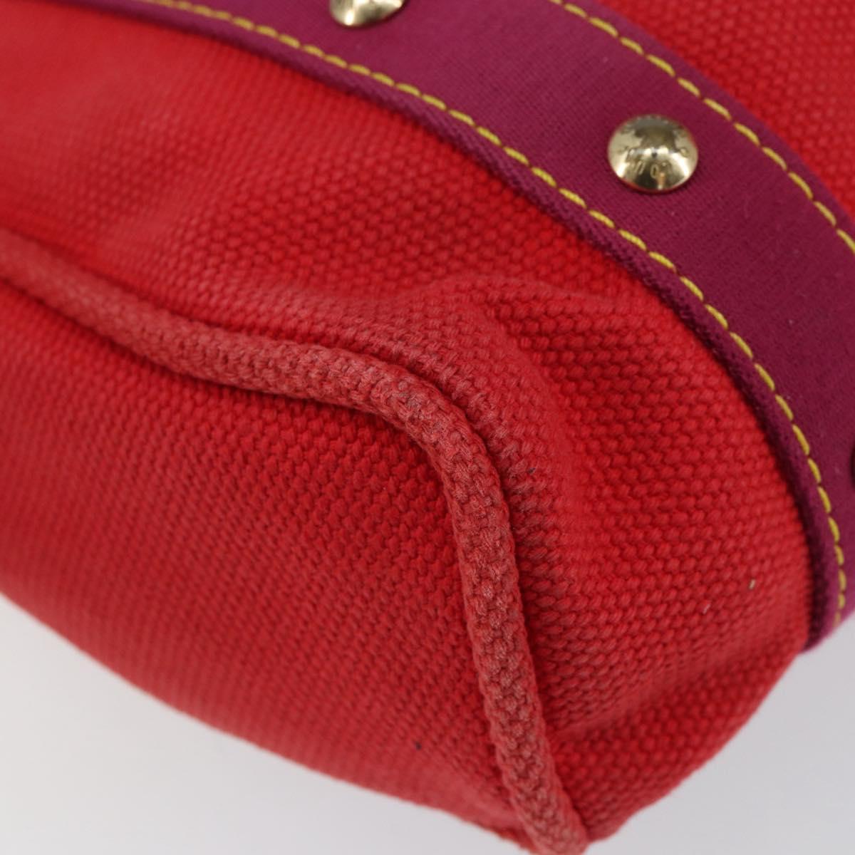 LOUIS VUITTON Antigua Cabas MM Tote Bag Red M40034 LV Auth ep12022