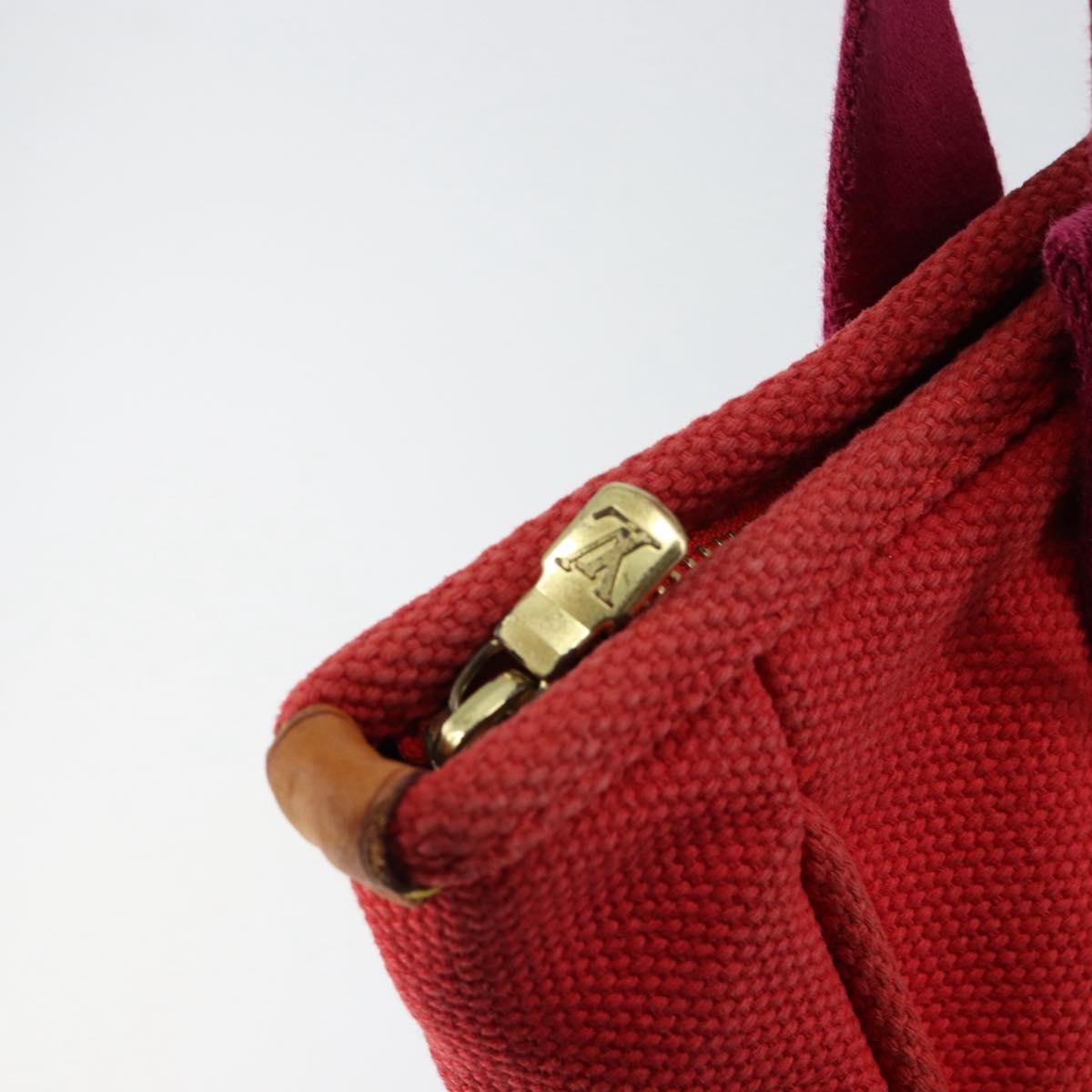 LOUIS VUITTON Antigua Cabas MM Tote Bag Red M40034 LV Auth ep12022