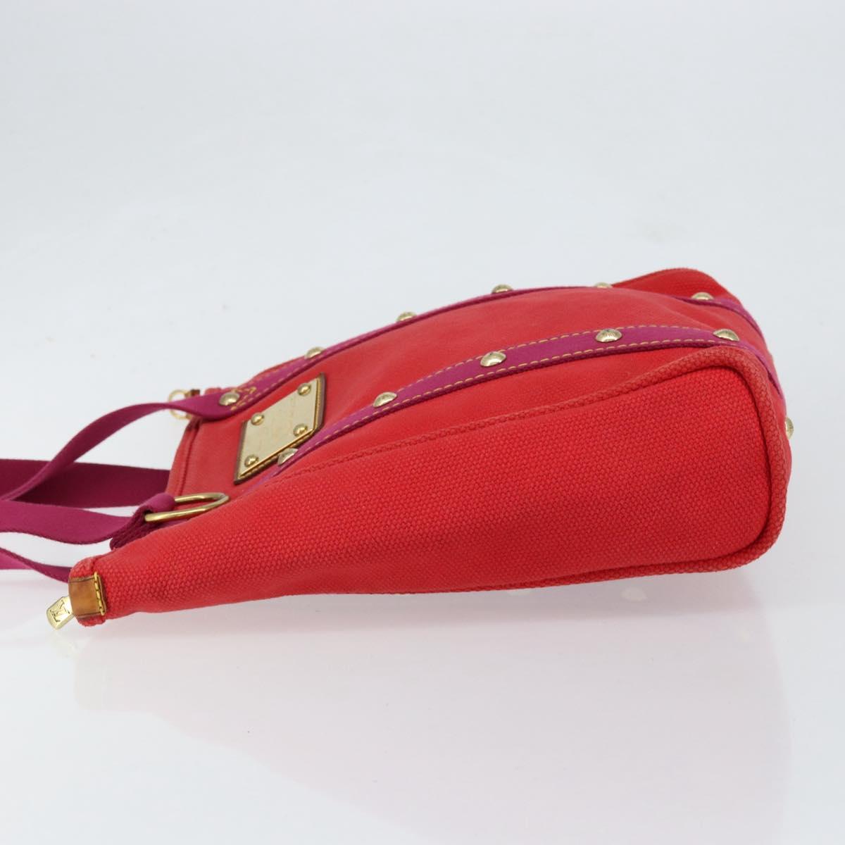 LOUIS VUITTON Antigua Cabas MM Tote Bag Red M40034 LV Auth ep12022