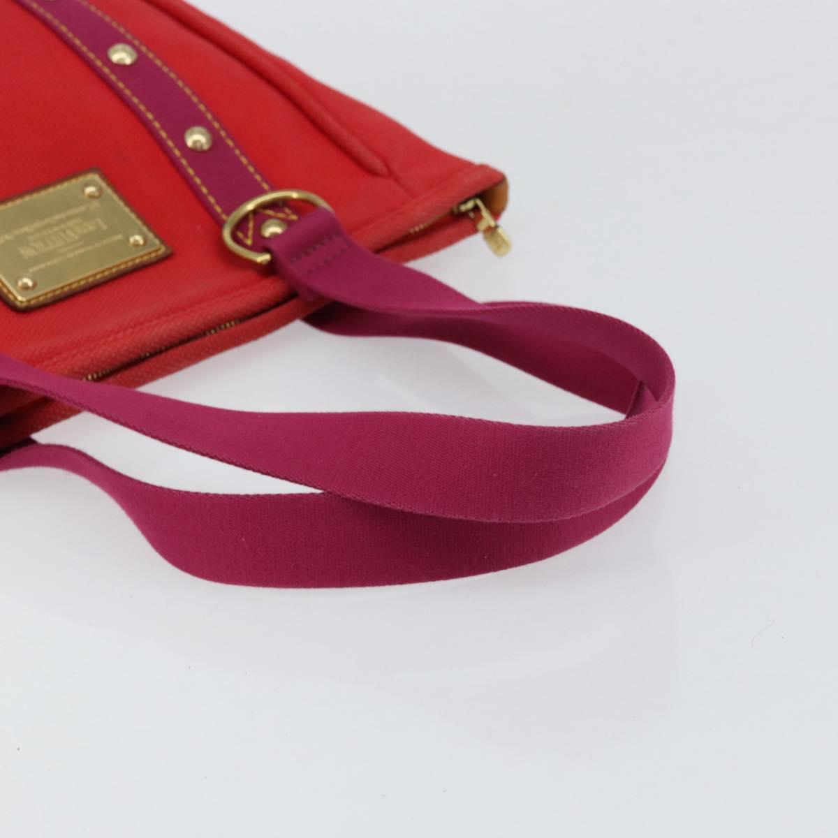 LOUIS VUITTON Antigua Cabas MM Tote Bag Red M40034 LV Auth ep12022