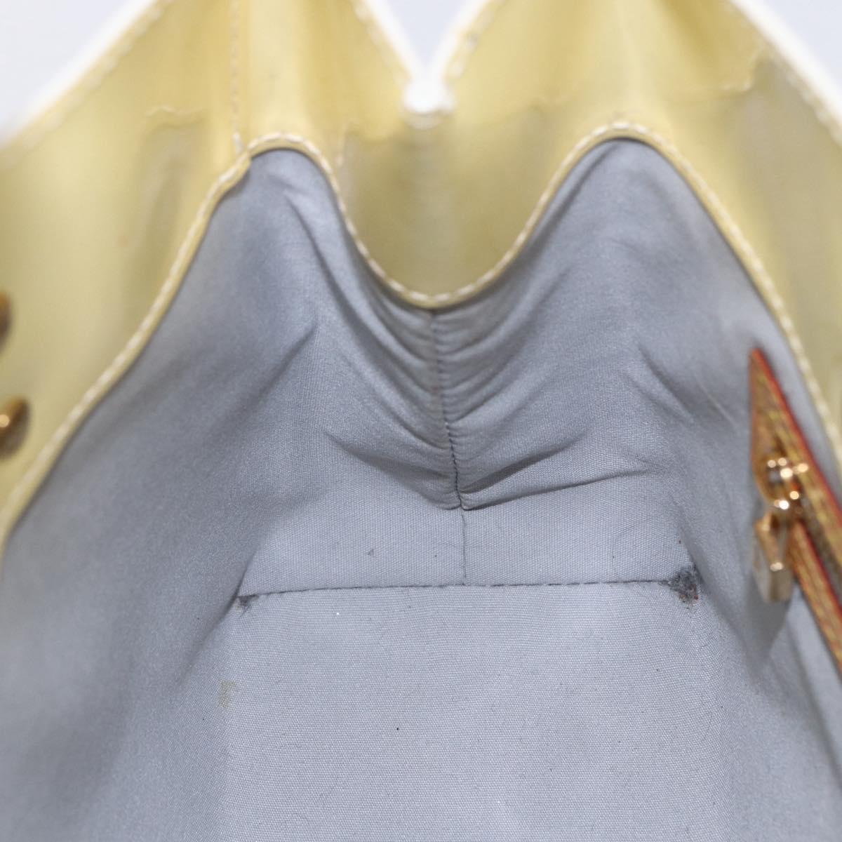 LOUIS VUITTON Monogram Vernis Reade PM Hand Bag Perle M91336 LV Auth ep12031