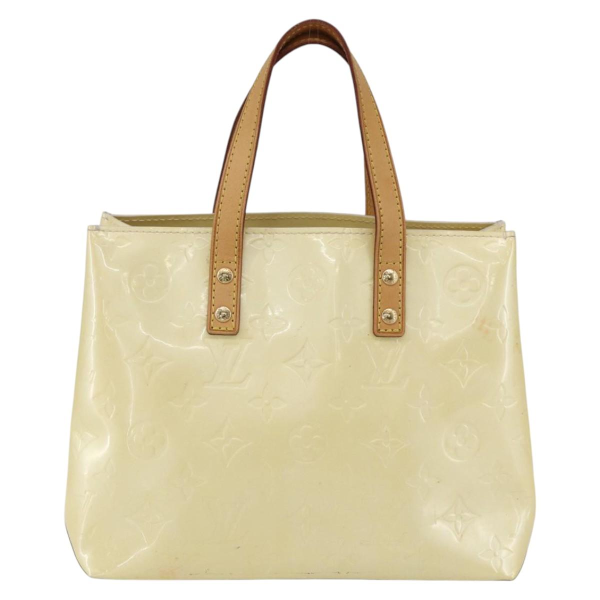 LOUIS VUITTON Monogram Vernis Reade PM Hand Bag Perle M91336 LV Auth ep12031