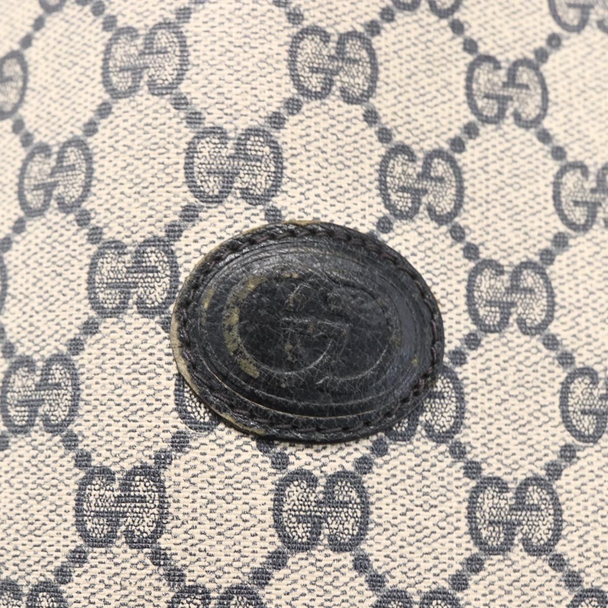 GUCCI GG Supreme Sherry Line Tote Bag PVC Navy Red Auth ep12033