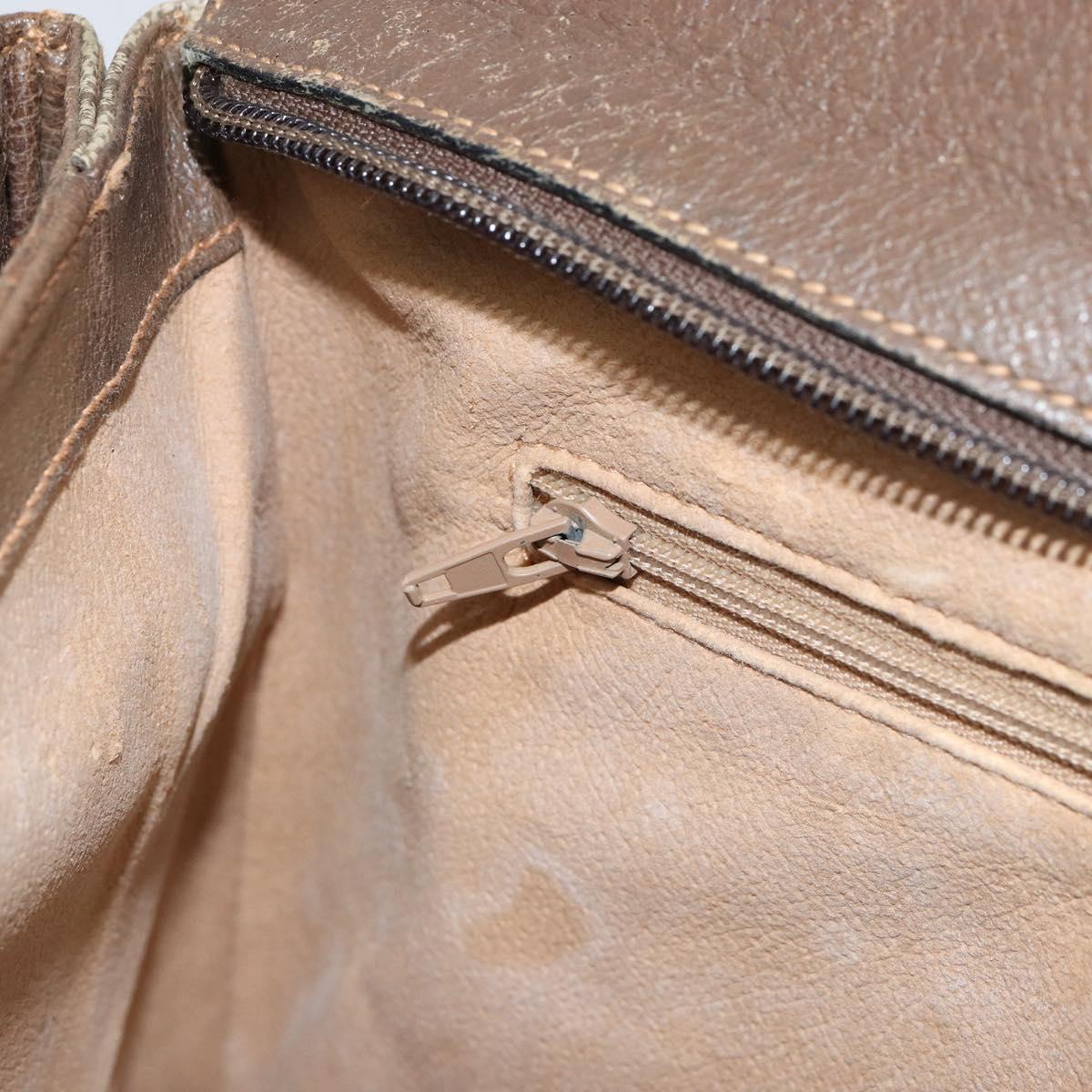 GUCCI GG Supreme Web Sherry Line Bag PVC Beige Gold 904 02 013 Auth ep12043