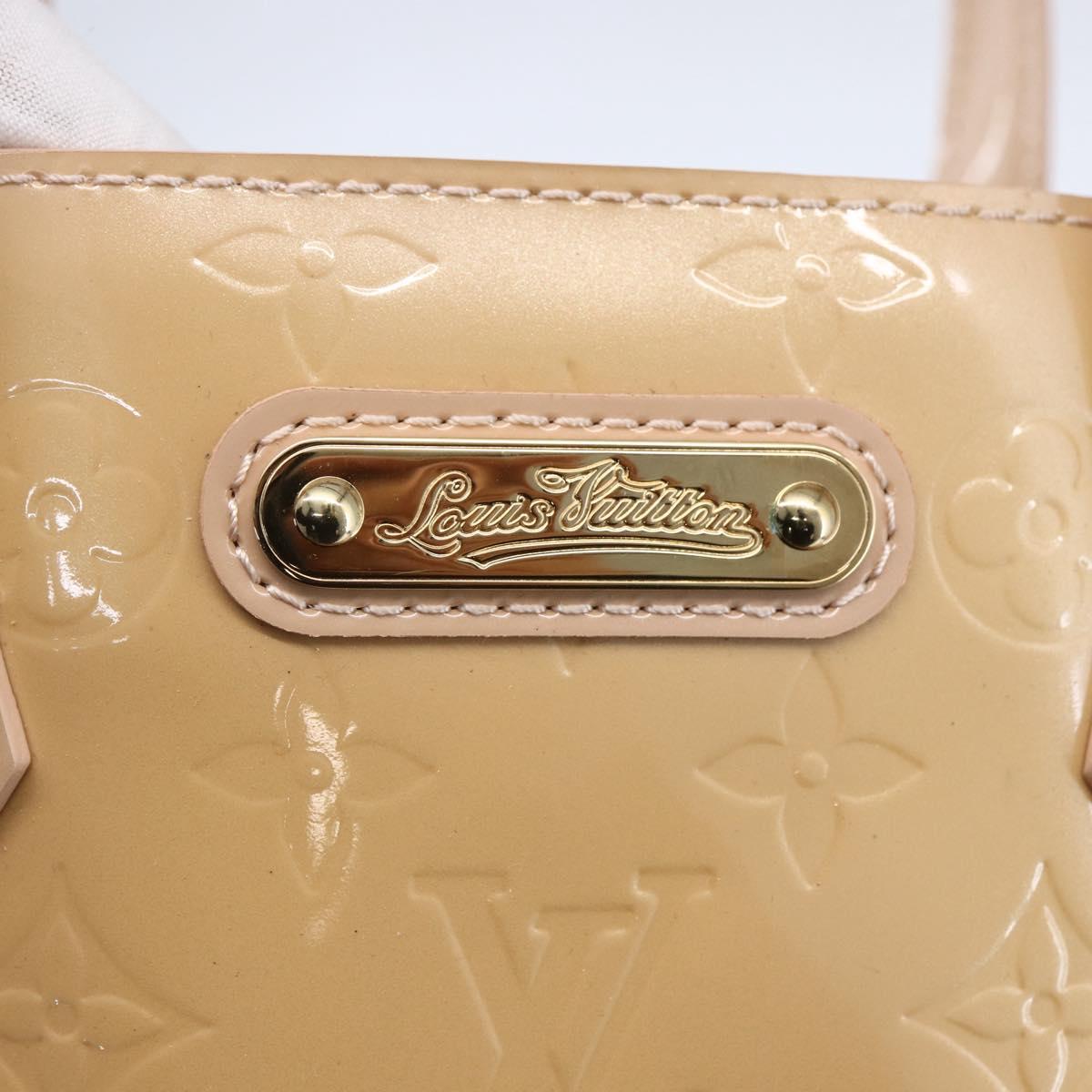 LOUIS VUITTON Vernis Wilshire PM Bag Rose Flow Lantern M91642 LV Auth ep12044