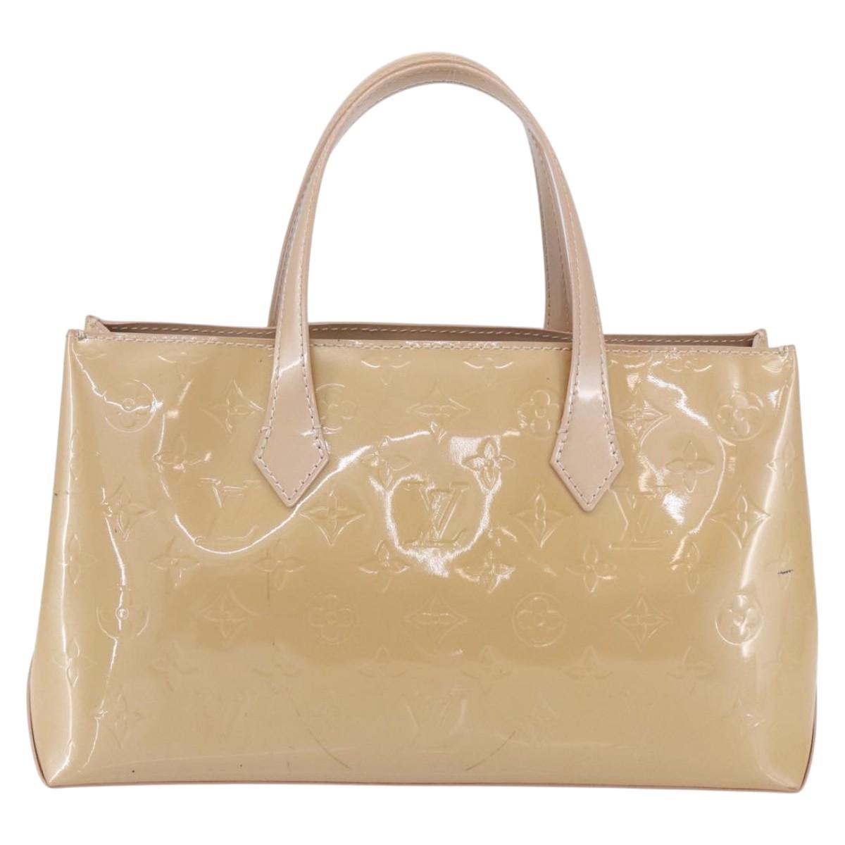 LOUIS VUITTON Vernis Wilshire PM Bag Rose Flow Lantern M91642 LV Auth ep12044