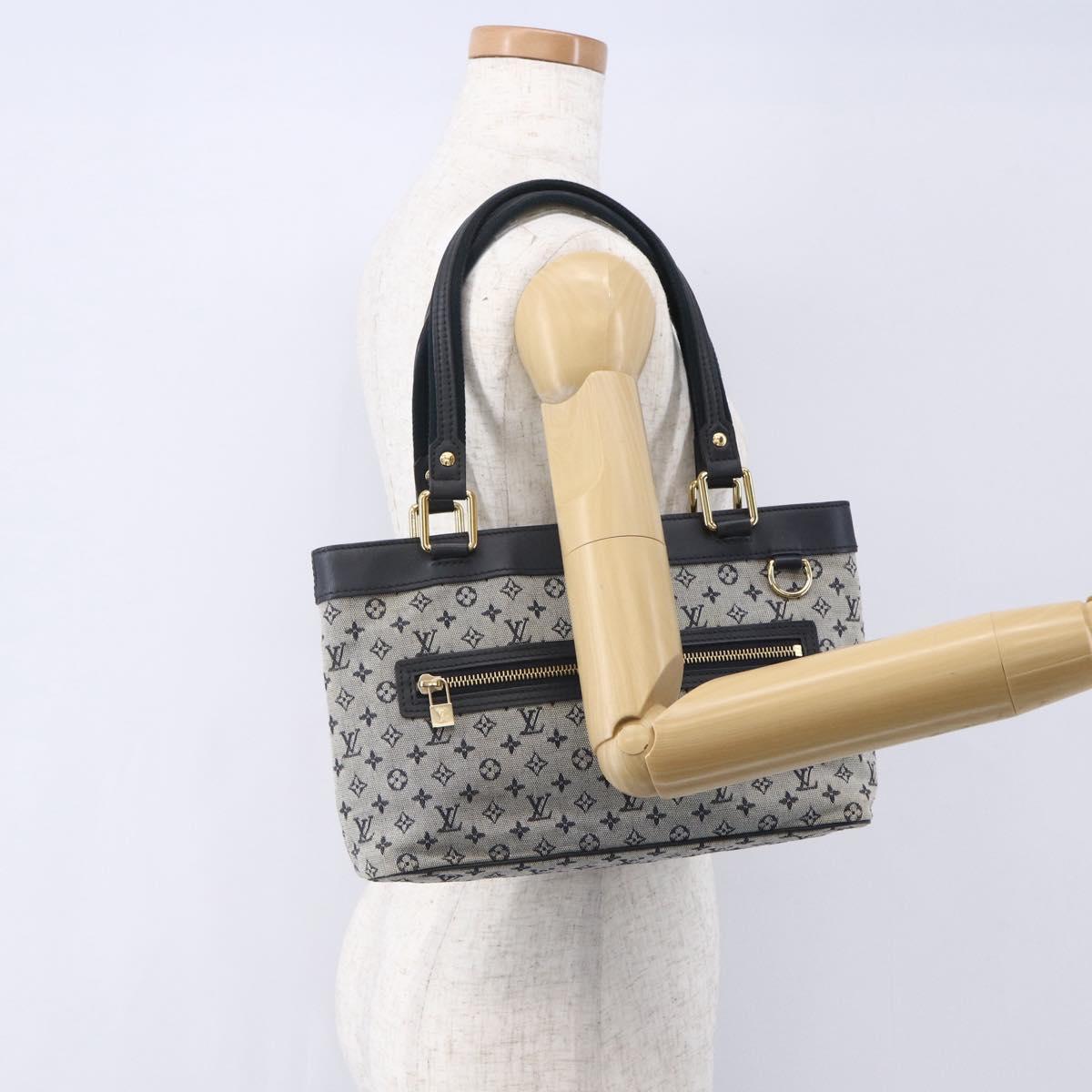 LOUIS VUITTON Monogram Mini Lucille PM Hand Bag Blue M92676 LV Auth ep12045
