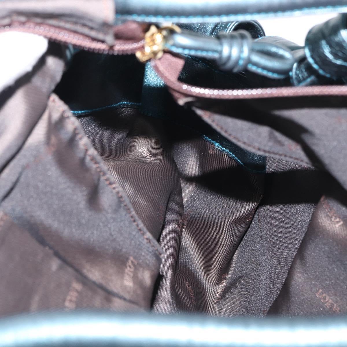 LOEWE Nappa Aire Hand Bag Leather Navy Auth ep12047