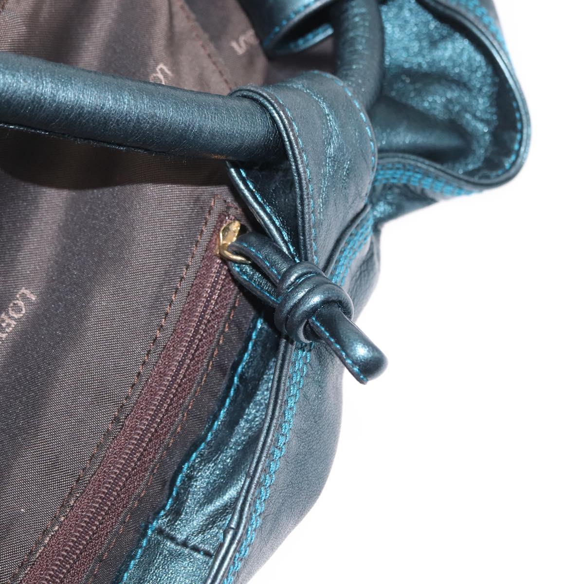 LOEWE Nappa Aire Hand Bag Leather Navy Auth ep12047