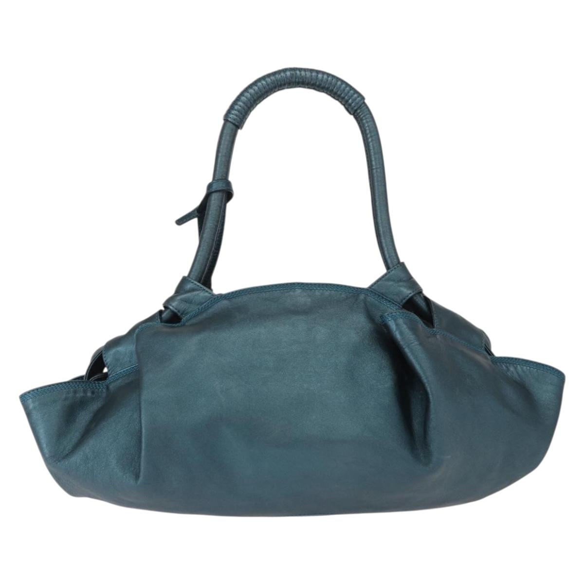 LOEWE Nappa Aire Hand Bag Leather Navy Auth ep12047