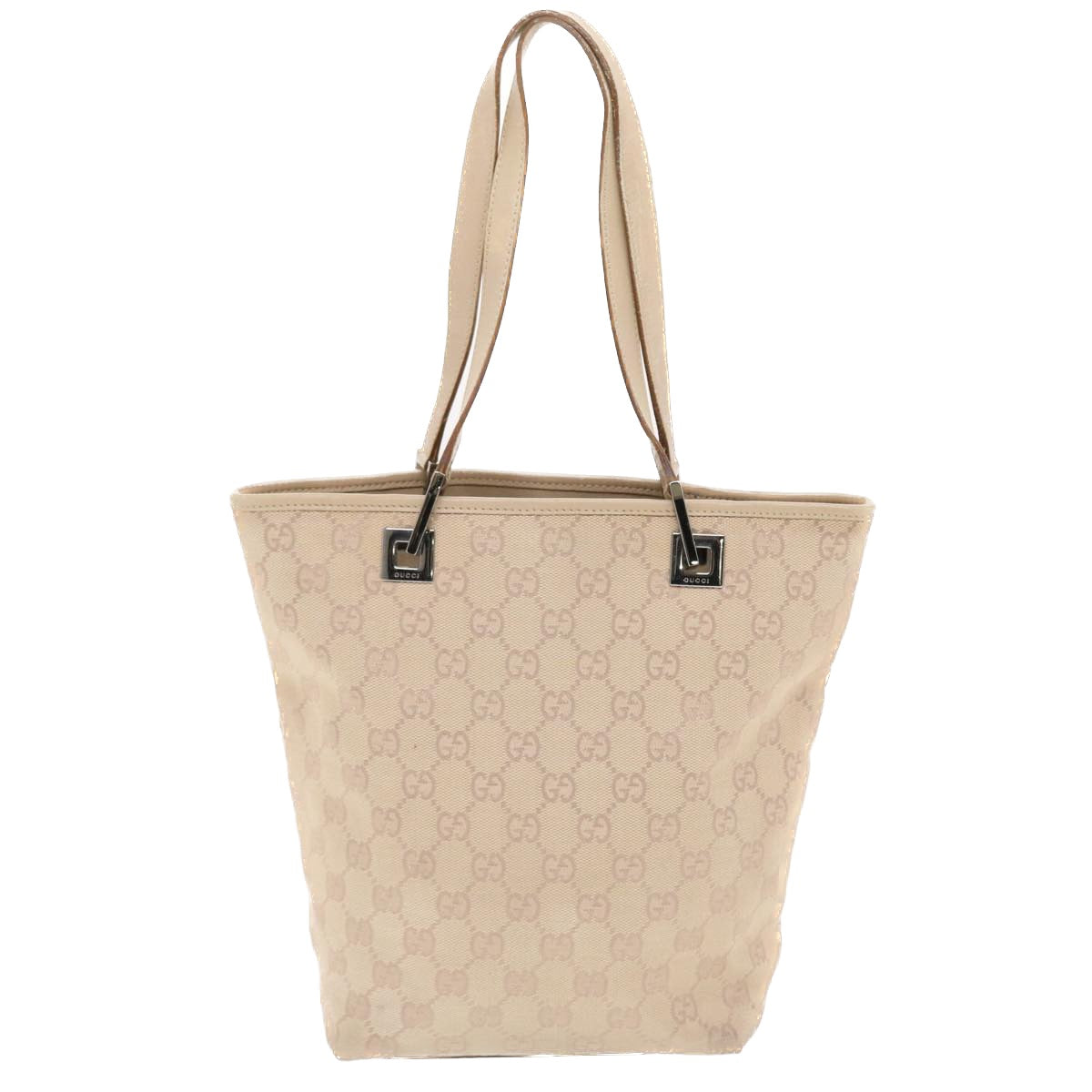 GUCCI GG Canvas Tote Bag Beige 31244 Auth ep1205