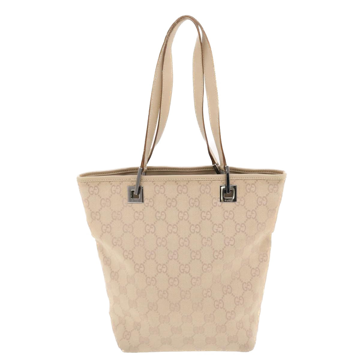 GUCCI GG Canvas Tote Bag Beige 31244 Auth ep1205