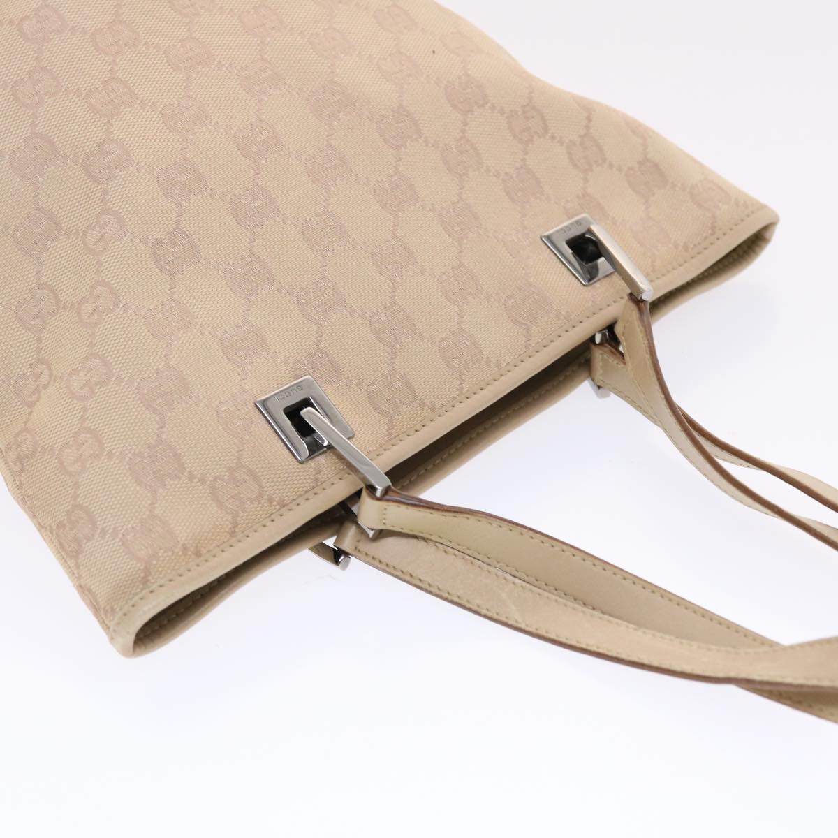 GUCCI GG Canvas Tote Bag Beige 31244 Auth ep1205