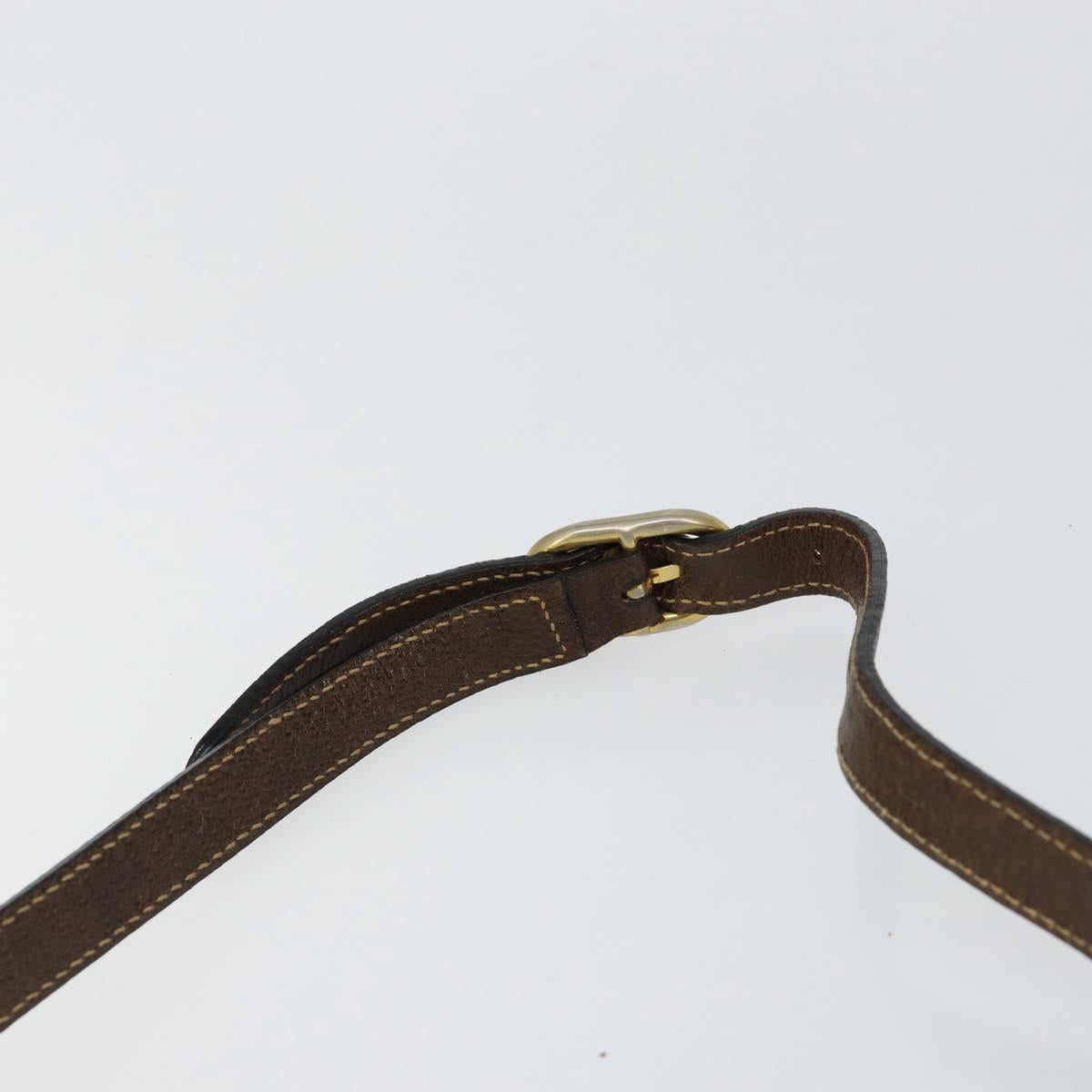 GUCCI GG Supreme Web Sherry Line Shoulder Bag PVC Beige Gold Auth ep12050