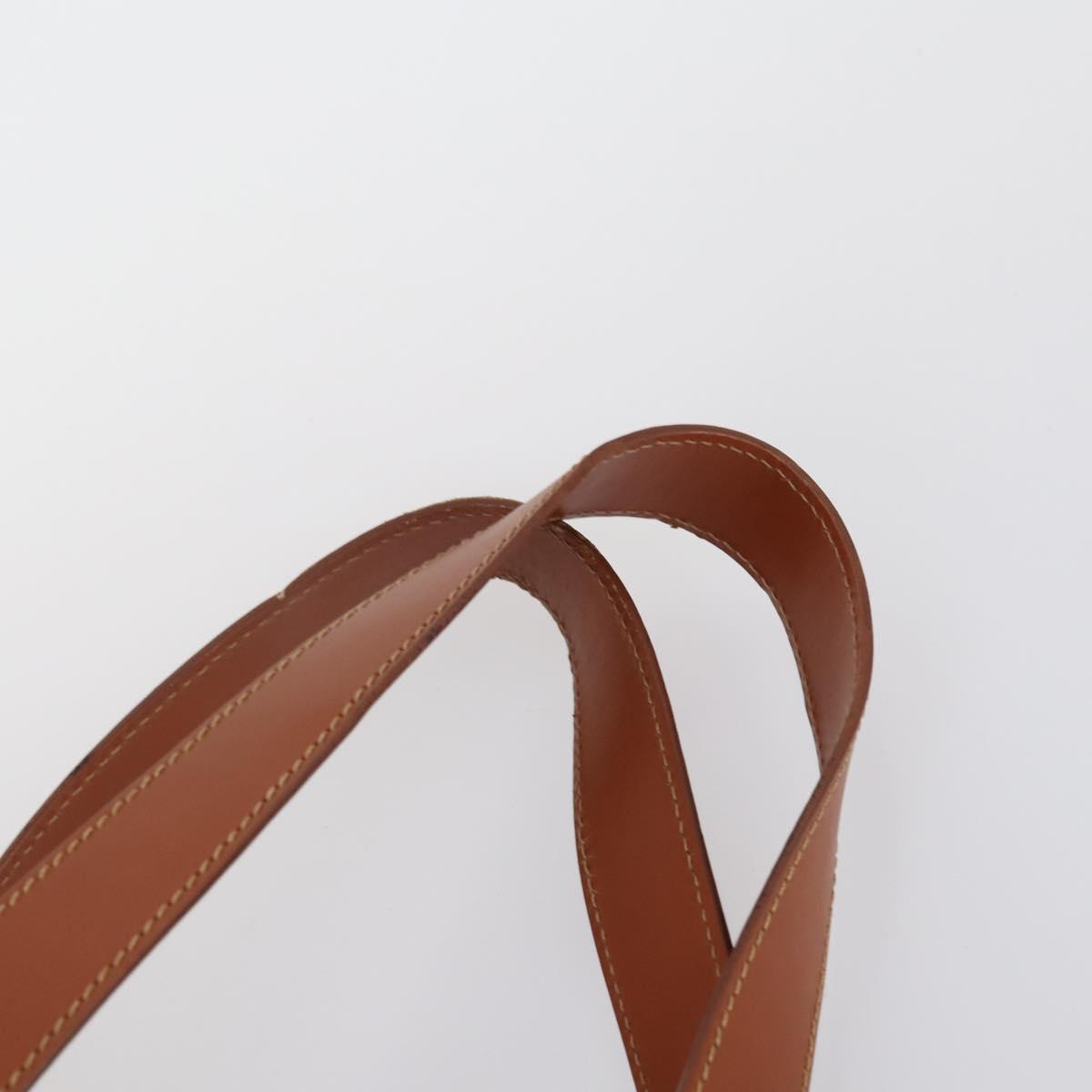 FENDI Pecan Canvas Tote Bag Brown Black Auth ep12054