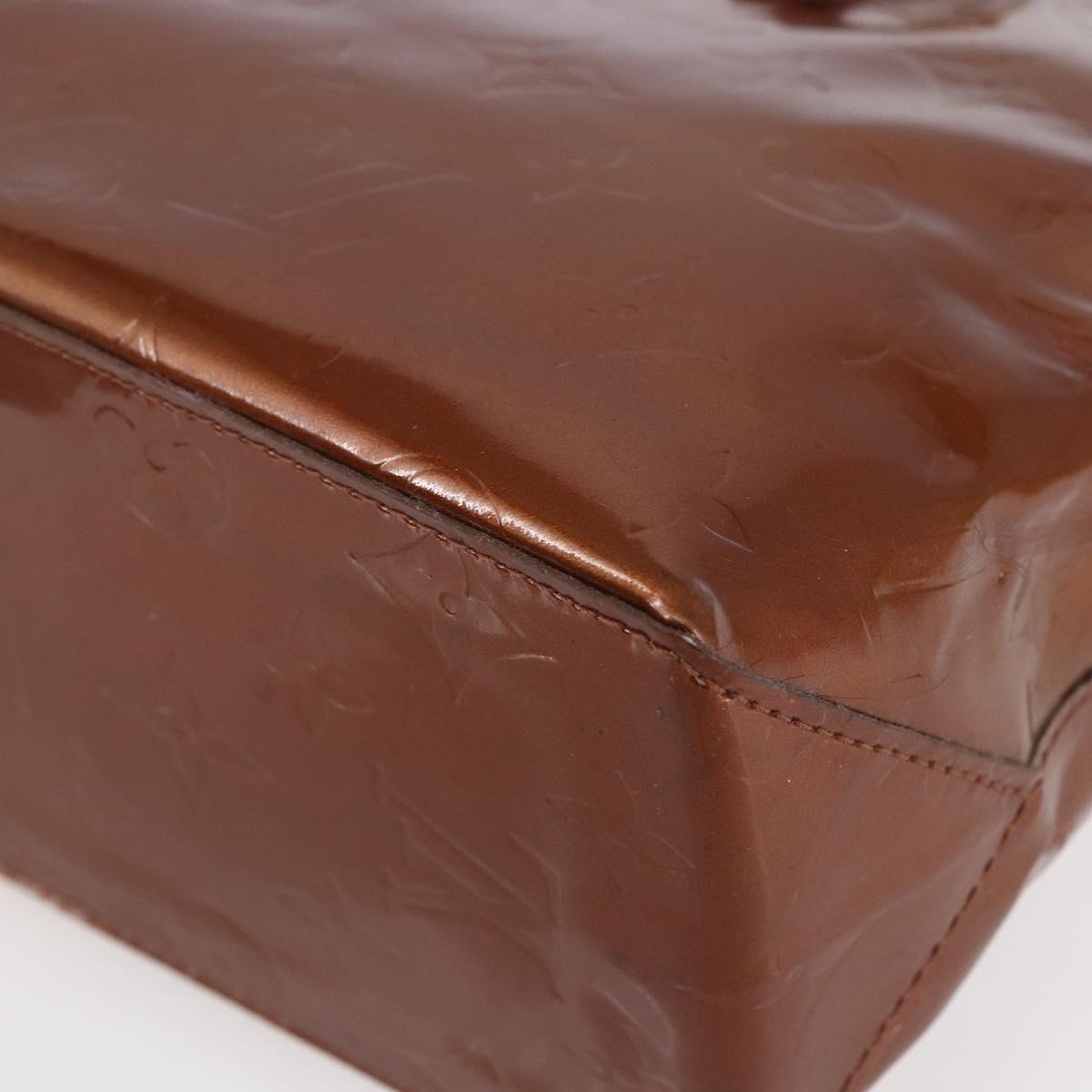 LOUIS VUITTON Monogram Vernis Reade PM Hand Bag Bronze M91146 LV Auth ep12056