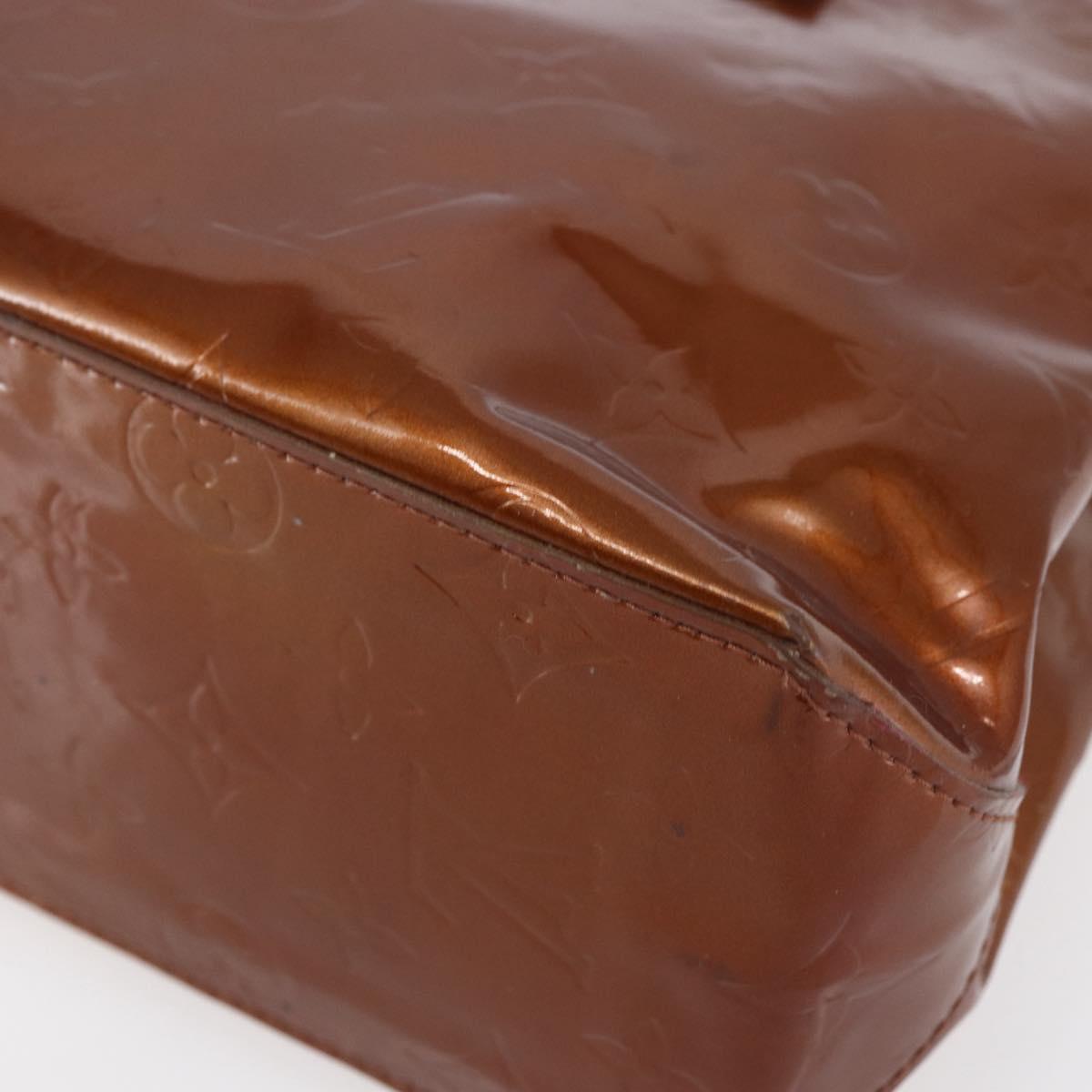 LOUIS VUITTON Monogram Vernis Reade PM Hand Bag Bronze M91146 LV Auth ep12056