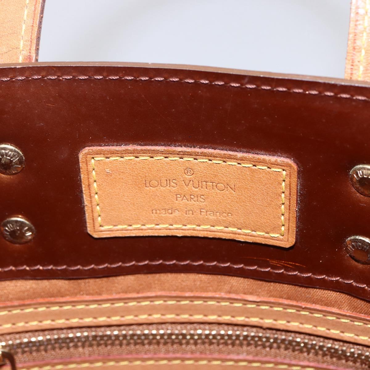 LOUIS VUITTON Monogram Vernis Reade PM Hand Bag Bronze M91146 LV Auth ep12056