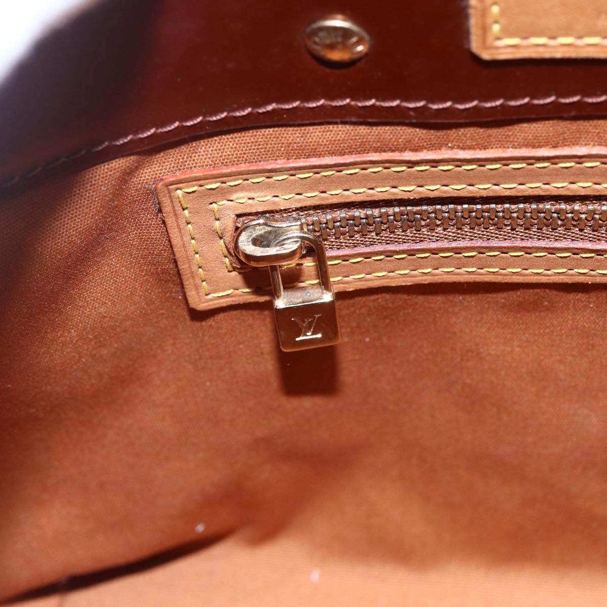 LOUIS VUITTON Monogram Vernis Reade PM Hand Bag Bronze M91146 LV Auth ep12056