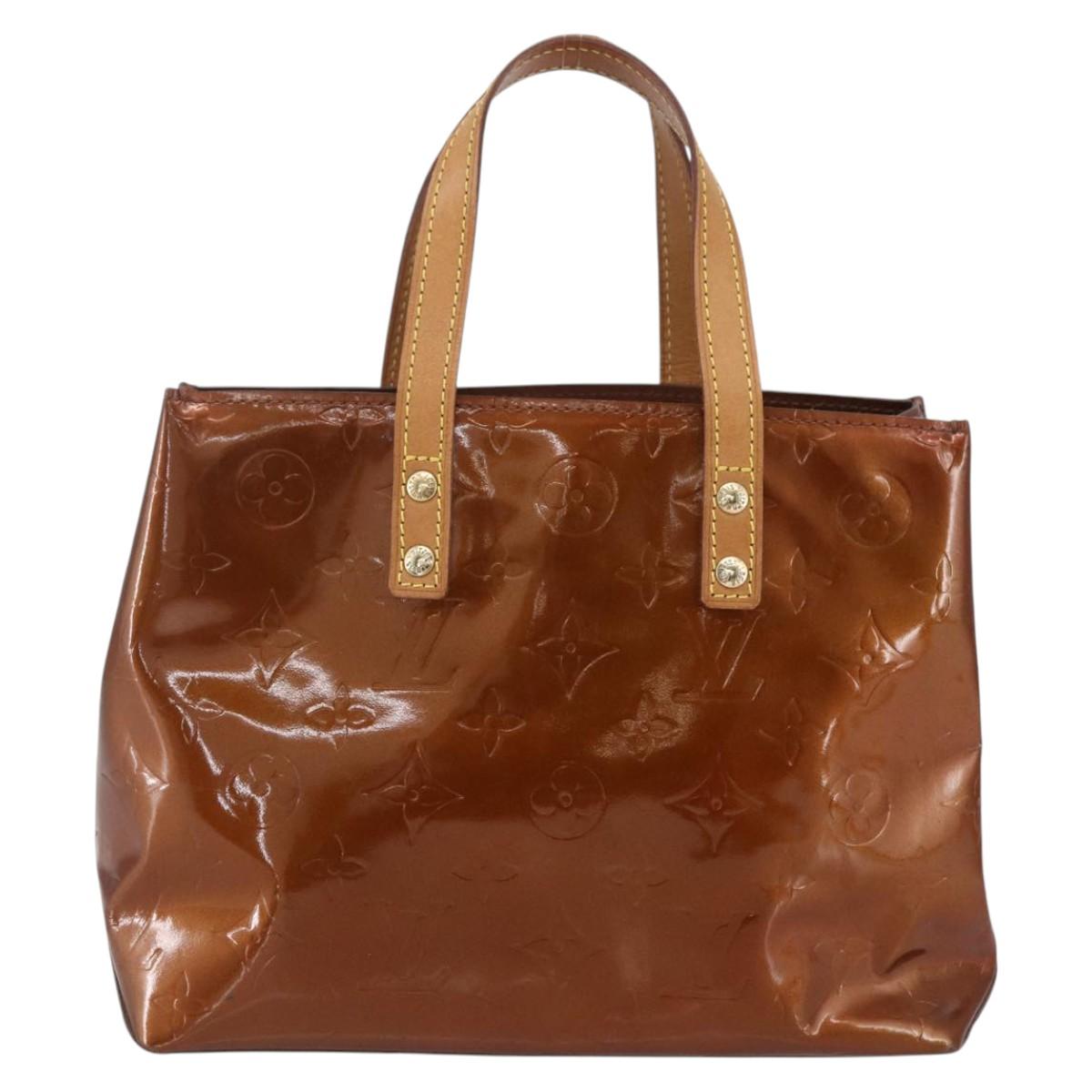 LOUIS VUITTON Monogram Vernis Reade PM Hand Bag Bronze M91146 LV Auth ep12056