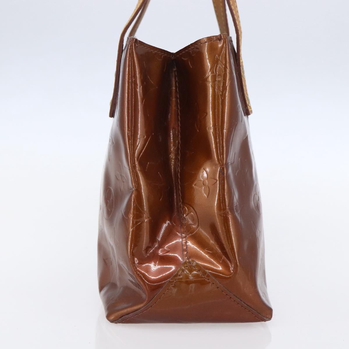 LOUIS VUITTON Monogram Vernis Reade PM Hand Bag Bronze M91146 LV Auth ep12056