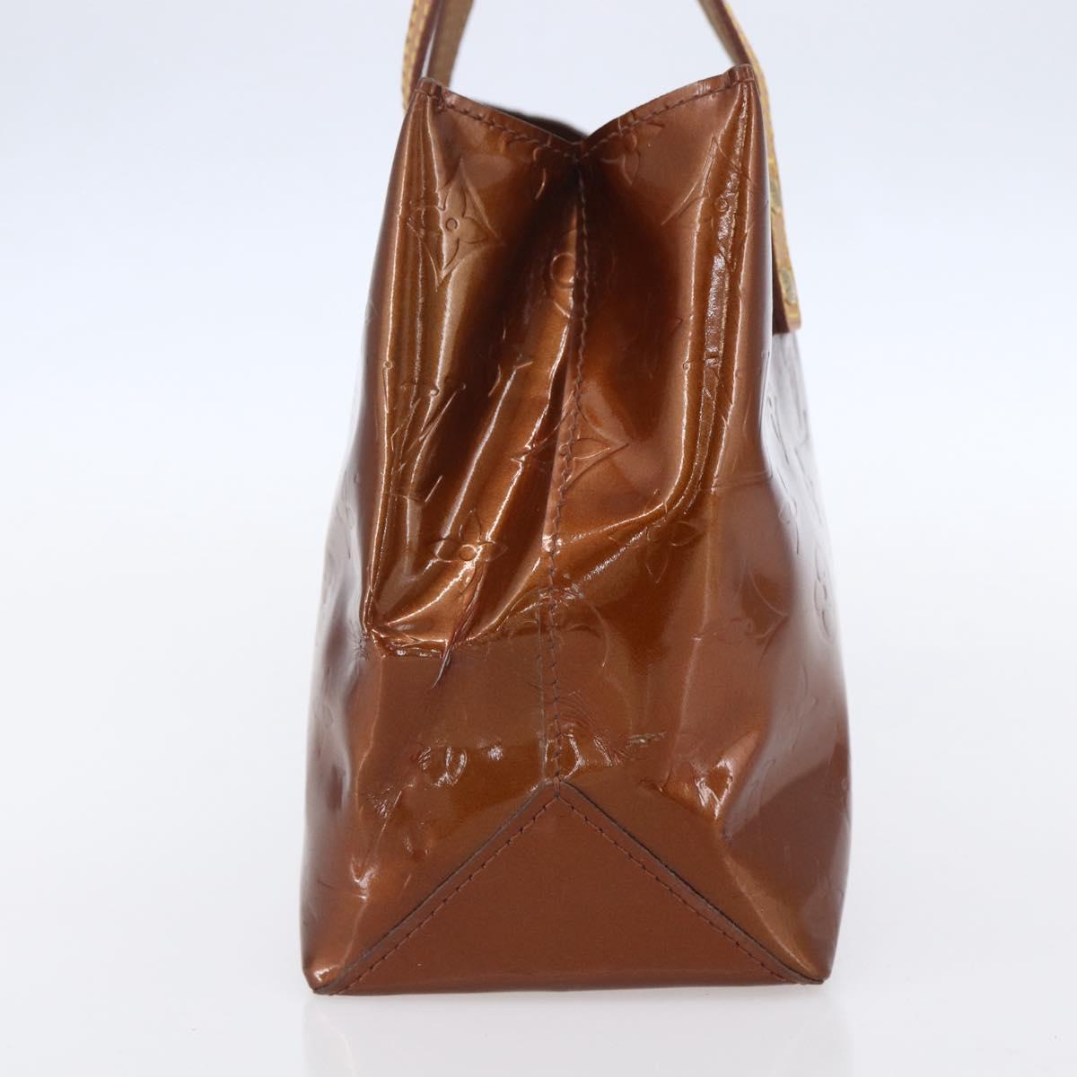 LOUIS VUITTON Monogram Vernis Reade PM Hand Bag Bronze M91146 LV Auth ep12056