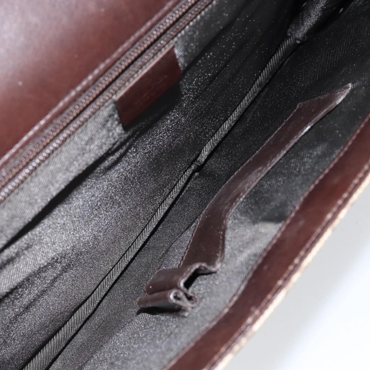 GUCCI GG Supreme Hand Bag PVC Beige Silver 34044 Auth ep12061