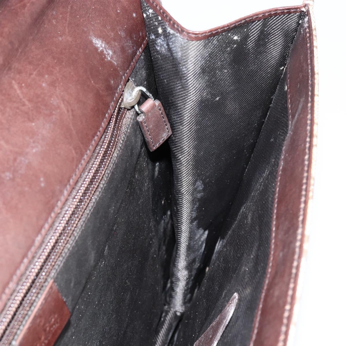 GUCCI GG Supreme Hand Bag PVC Beige Silver 34044 Auth ep12061