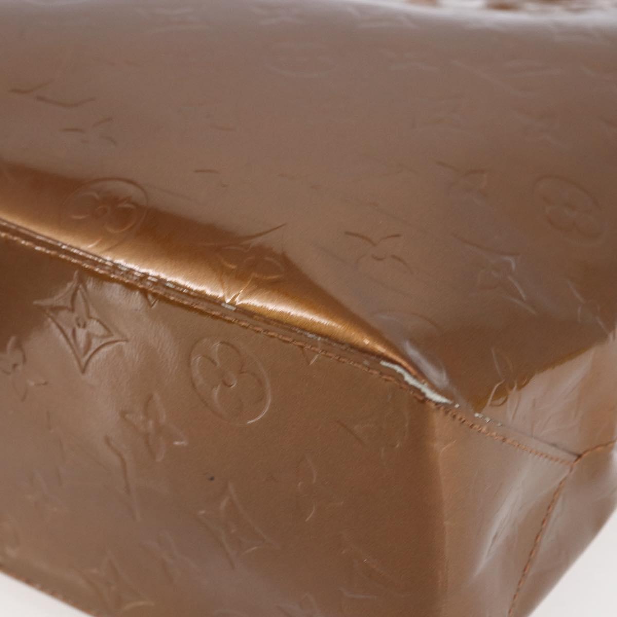 LOUIS VUITTON Monogram Vernis Reade MM Hand Bag Bronze M91143 LV Auth ep12070