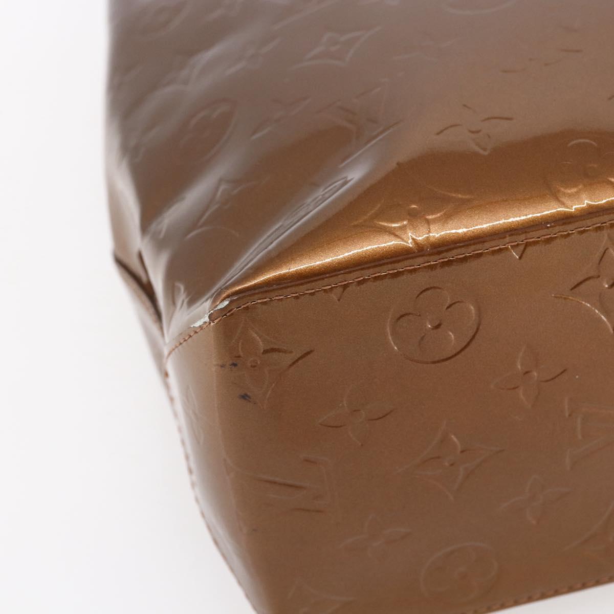 LOUIS VUITTON Monogram Vernis Reade MM Hand Bag Bronze M91143 LV Auth ep12070